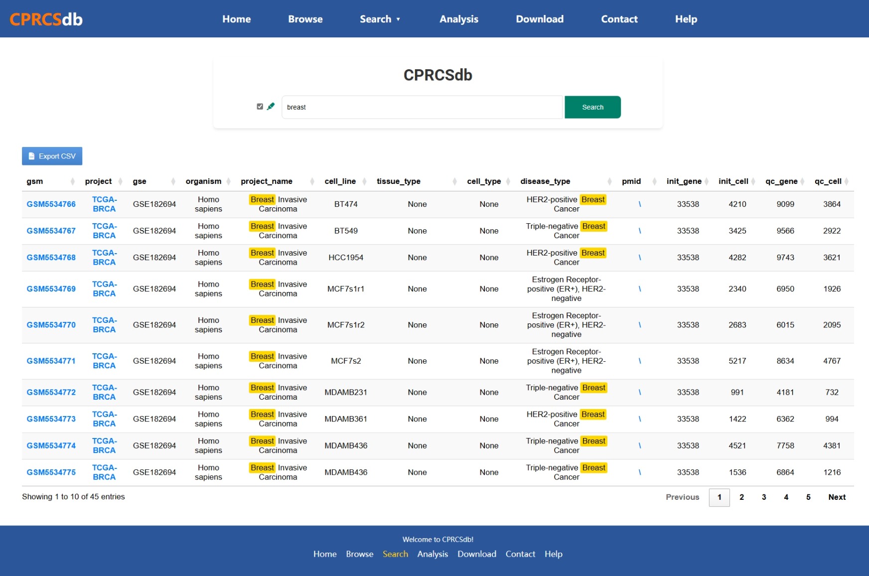 Single-cell Data Browsing Help